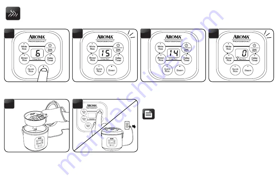 Aroma Professional ARC-964SBD Instruction Manual Download Page 13