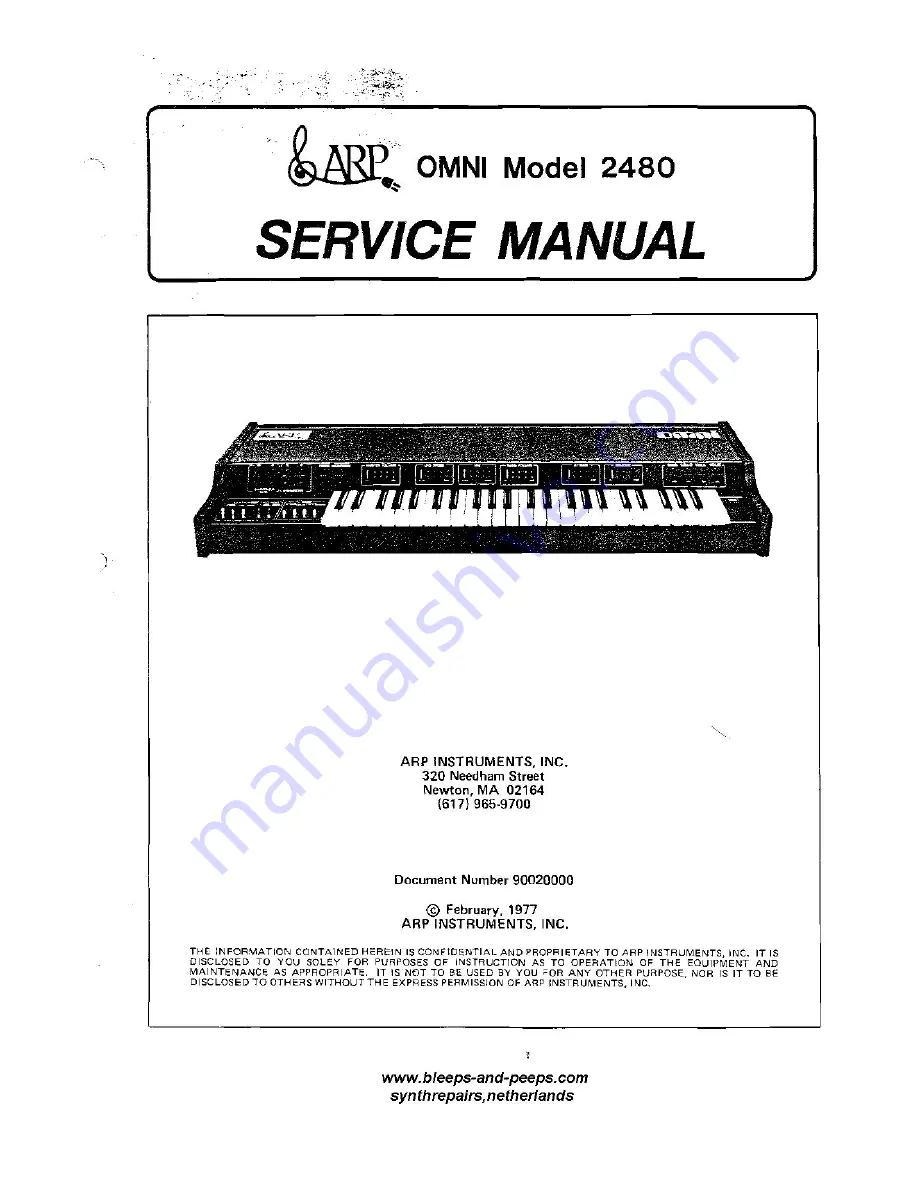 ARP Omni 2480 Скачать руководство пользователя страница 1