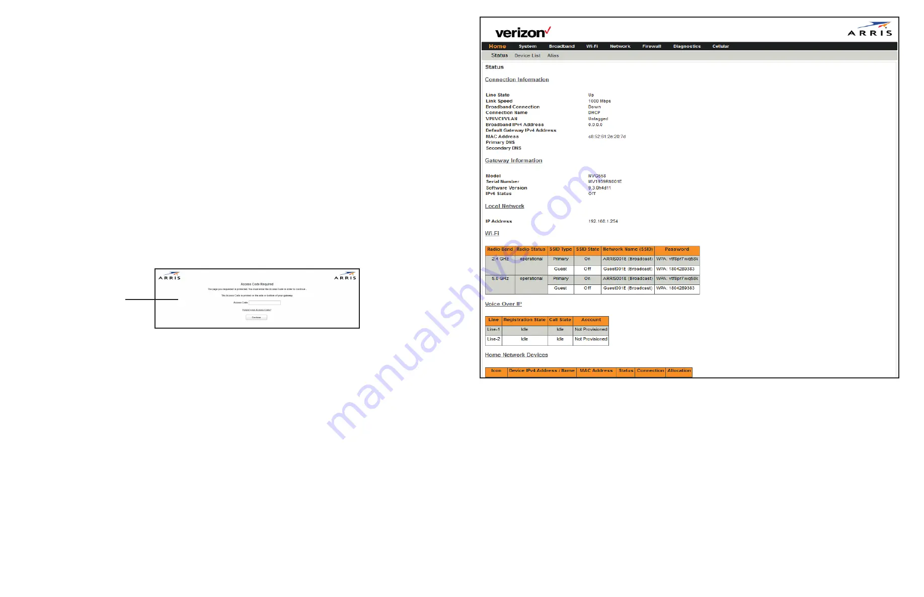 Arris NVG558 Quick Start Manual Download Page 2