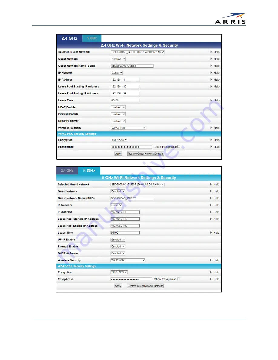 Arris SURFboard SBG6900-AC User Manual Download Page 46