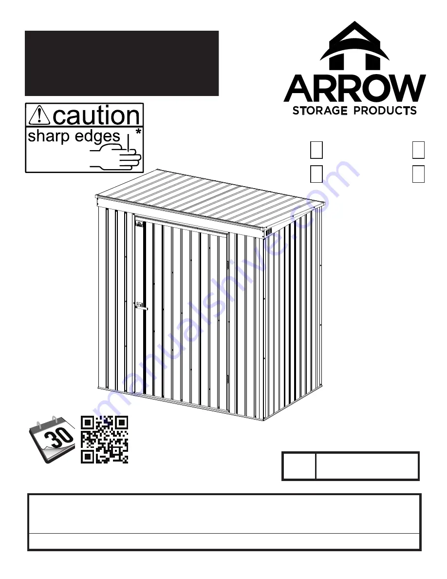 Arrow Storage Products EP64AB Owner'S Manual & Assembly Manual Download Page 1