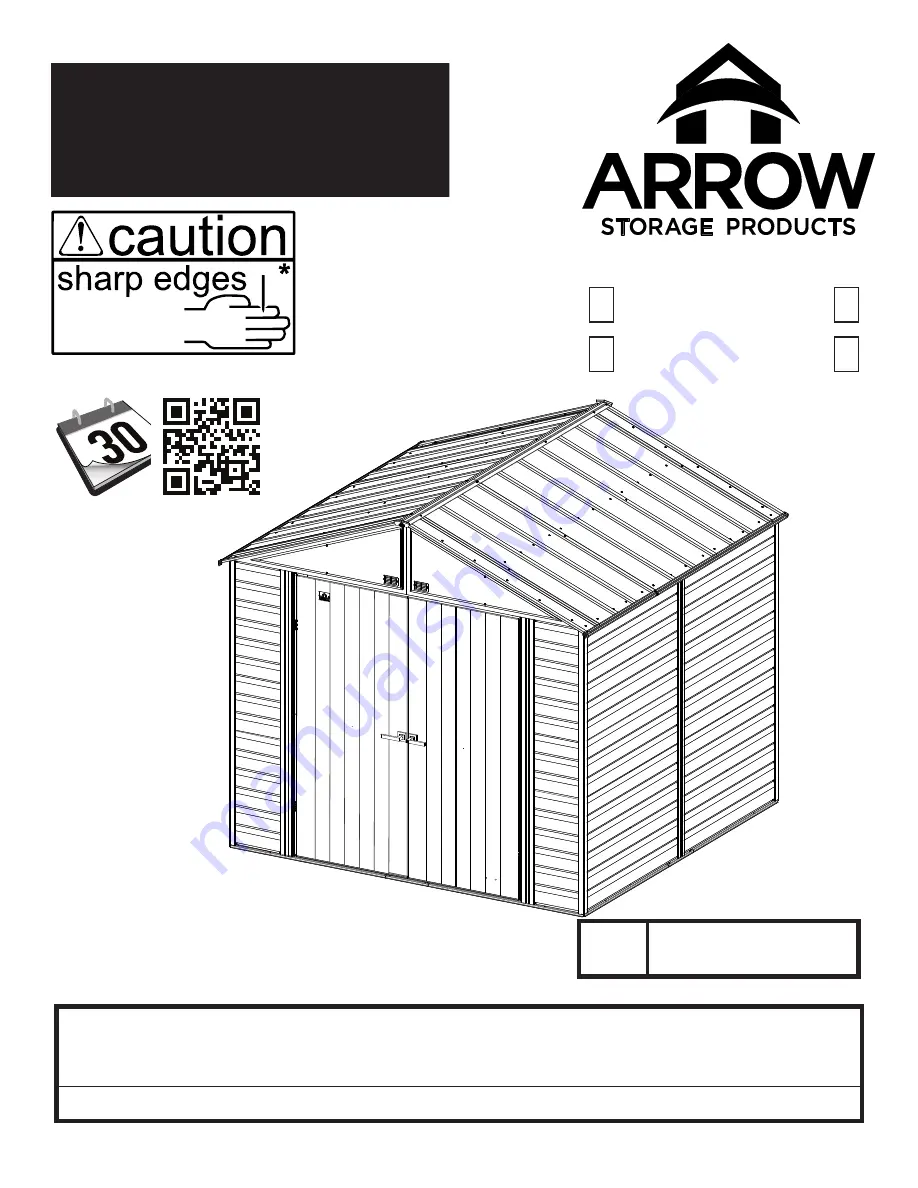 Arrow Storage Products Select SCG88BG Скачать руководство пользователя страница 1