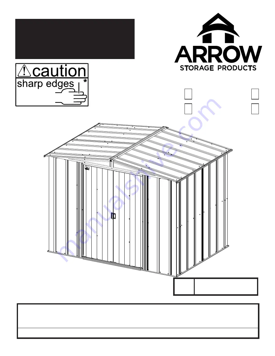 Arrow CLG86BG Series Owner'S Manual And Assembly Manual Download Page 1