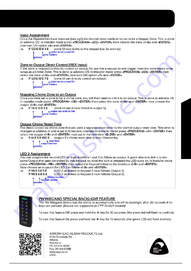 Arrowhead Alarm Products ESL-2 Installation & Programming Manual Download Page 25