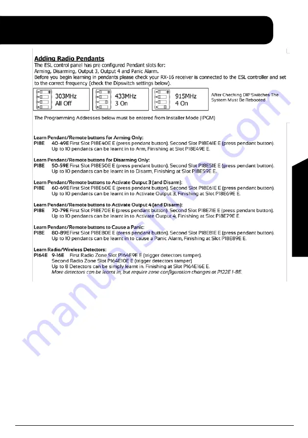 Arrowhead Alarm Products ESL-2 Installation & Programming Manual Download Page 129