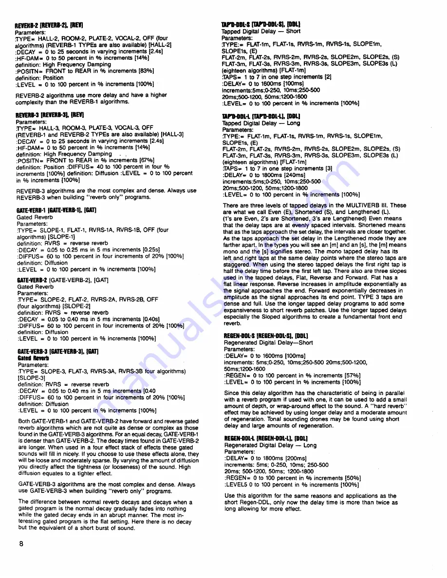 Art MULTIVERB III Manual Download Page 10