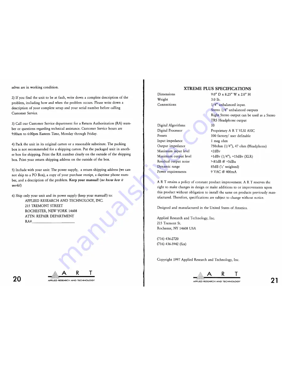 Art Xtreme Plus User Manual Download Page 12