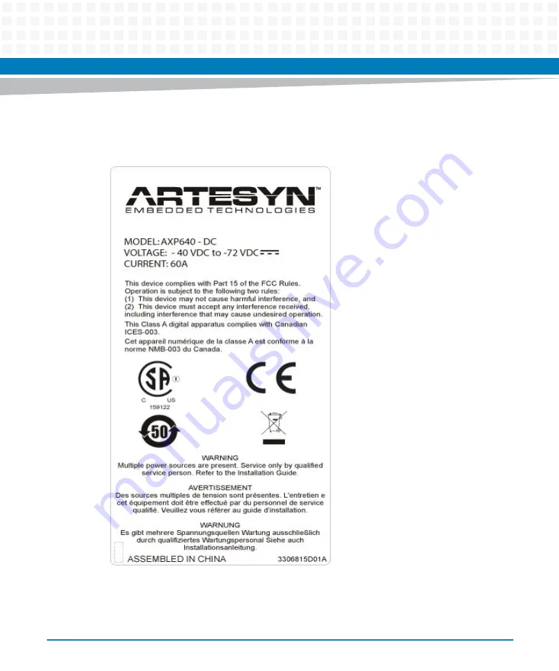 Artesyn AXP640 Скачать руководство пользователя страница 77