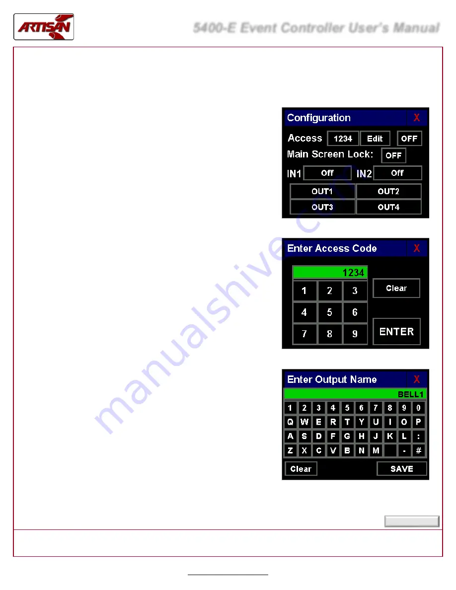 artisan 5400-E User Manual Download Page 10