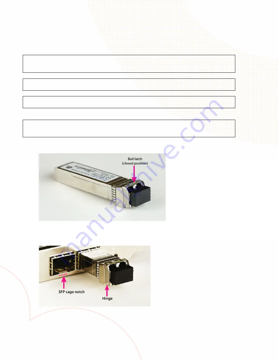 Aruba EC-SFP-1000BT Installation Manual Download Page 4