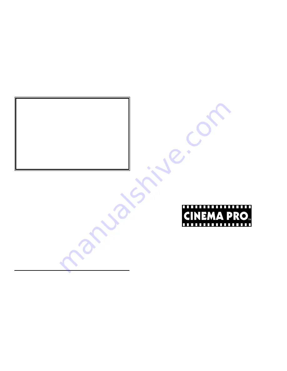 ARX Cinema Pro CP550 Owner'S Manual Download Page 1