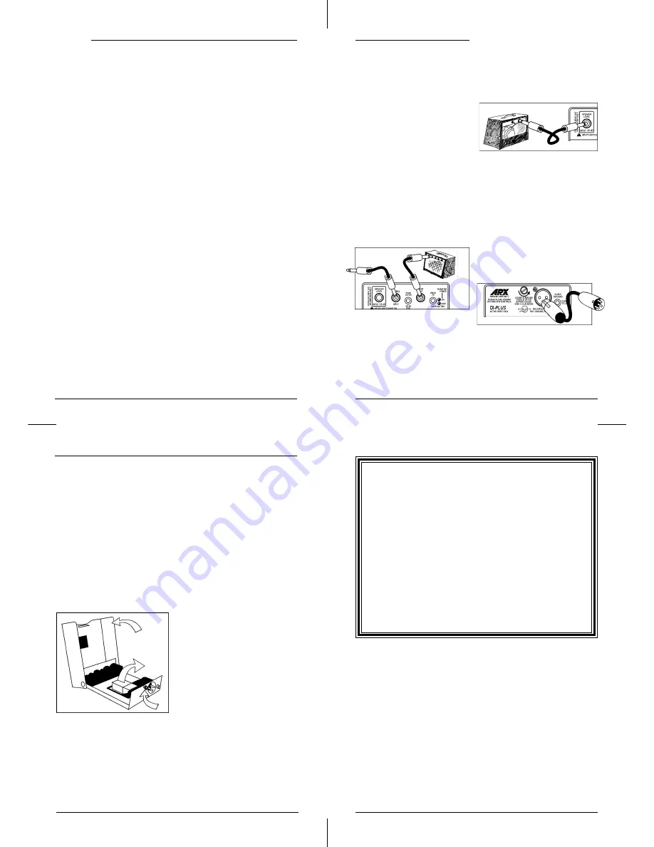 ARX DI-PLUS Owner'S Manual Download Page 1