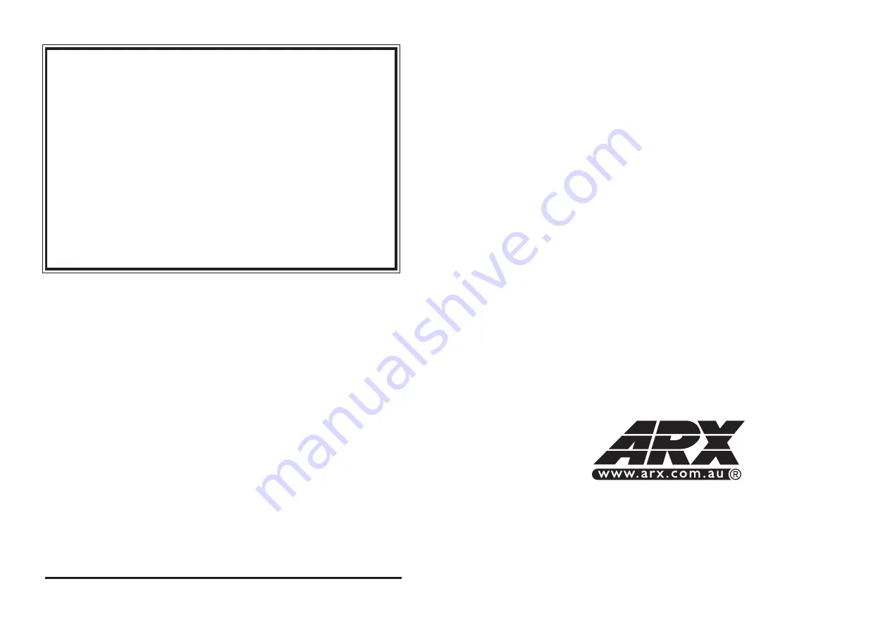 ARX Installer MaxiSPLIT Owner'S Manual Download Page 1