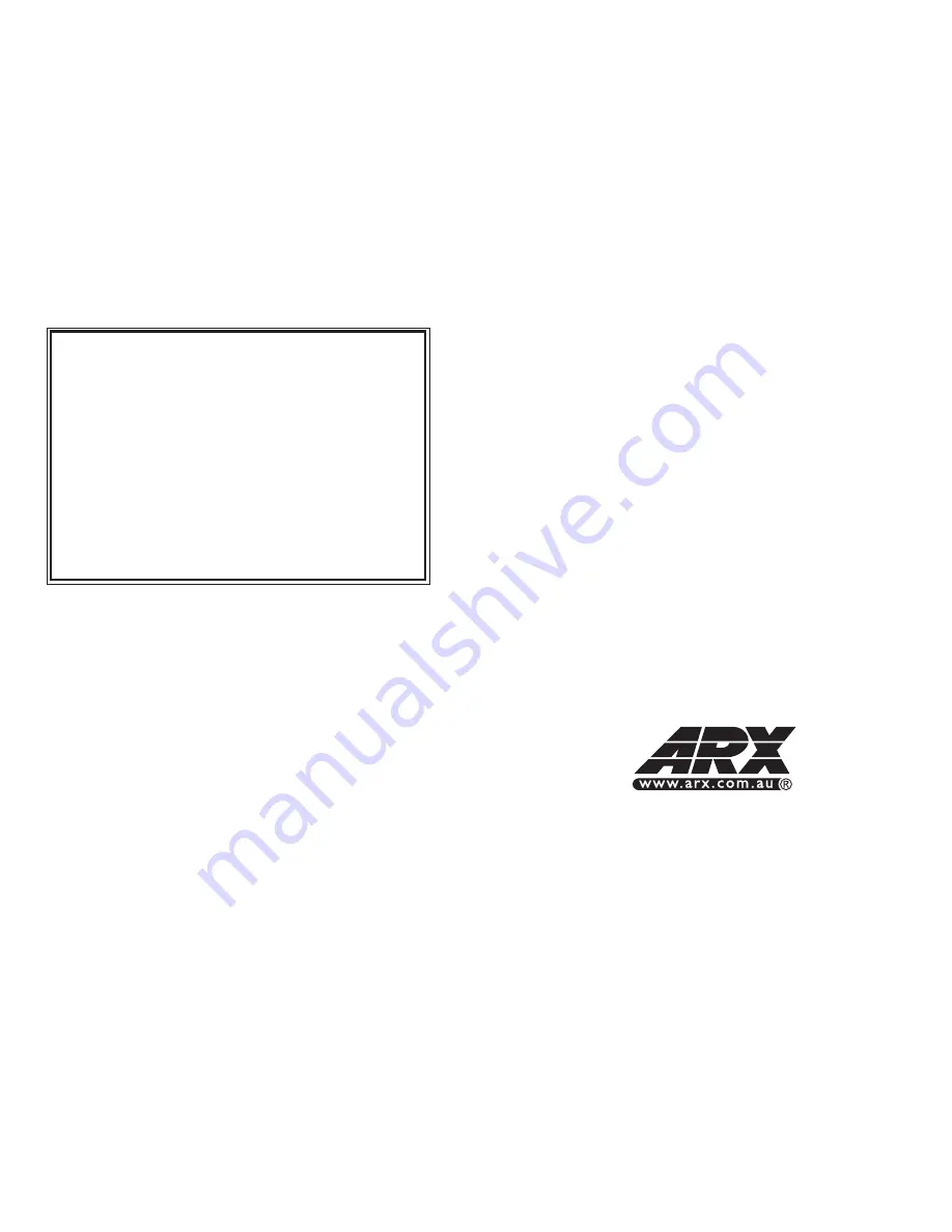 ARX MIXXMaster Owner'S Manual Download Page 1