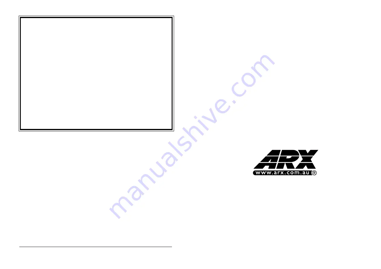 ARX SPL SUB18 Скачать руководство пользователя страница 1