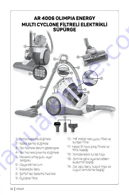 Arzum AR4006 Instruction Manual Download Page 2