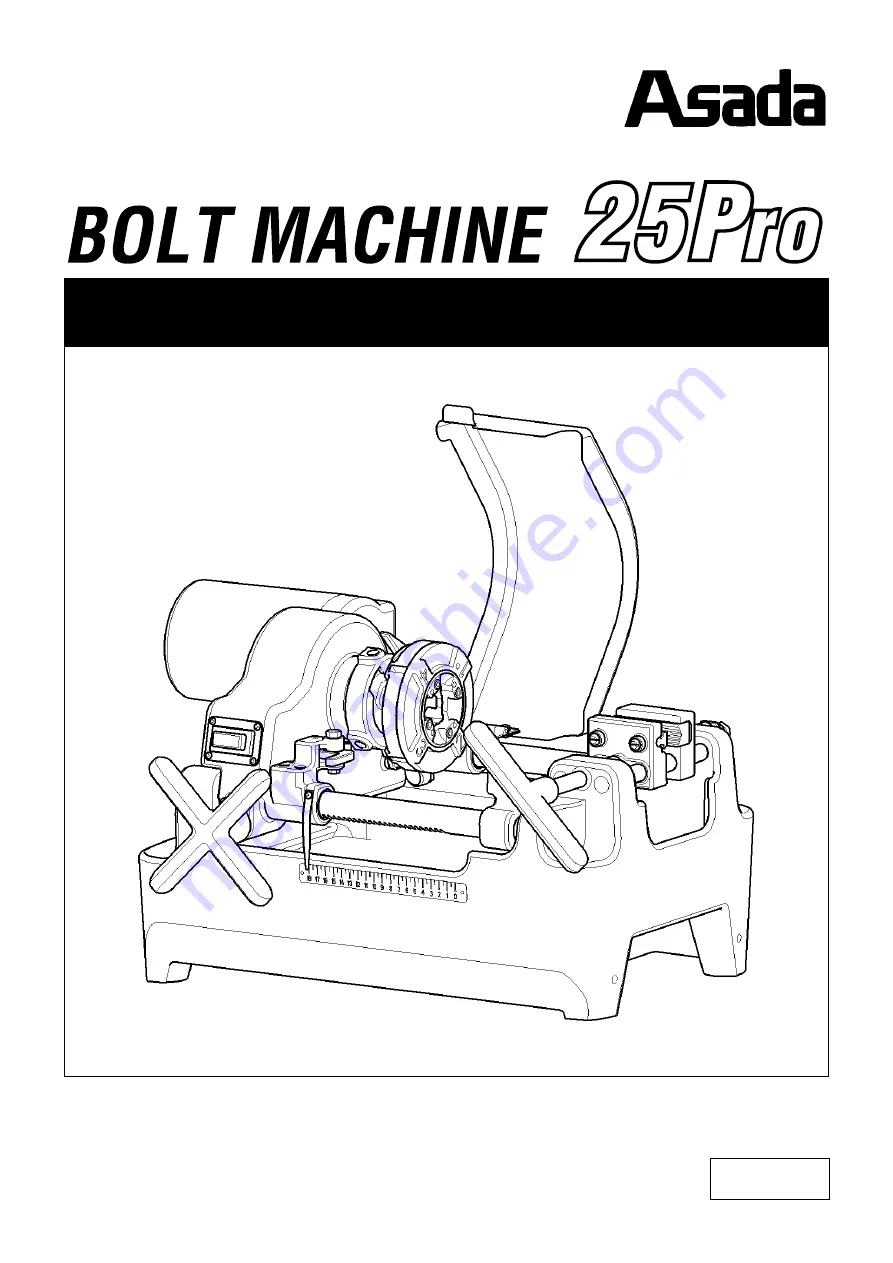 Asada BOLT MACHINE 25Pro Instruction Manual Download Page 1