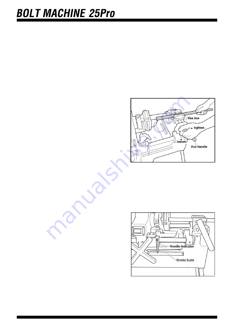 Asada BOLT MACHINE 25Pro Instruction Manual Download Page 16