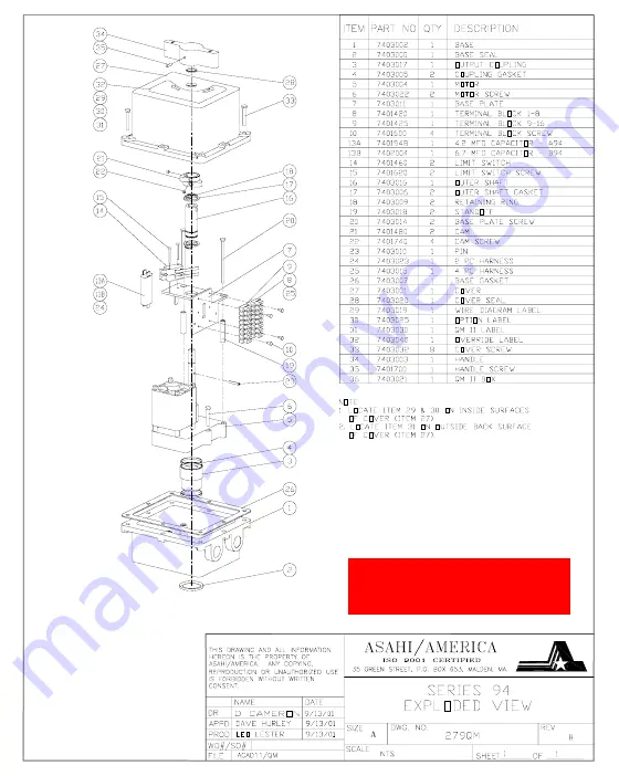 Asahi/America 94 Series Installation, Operation And Maintenance Manual Download Page 34