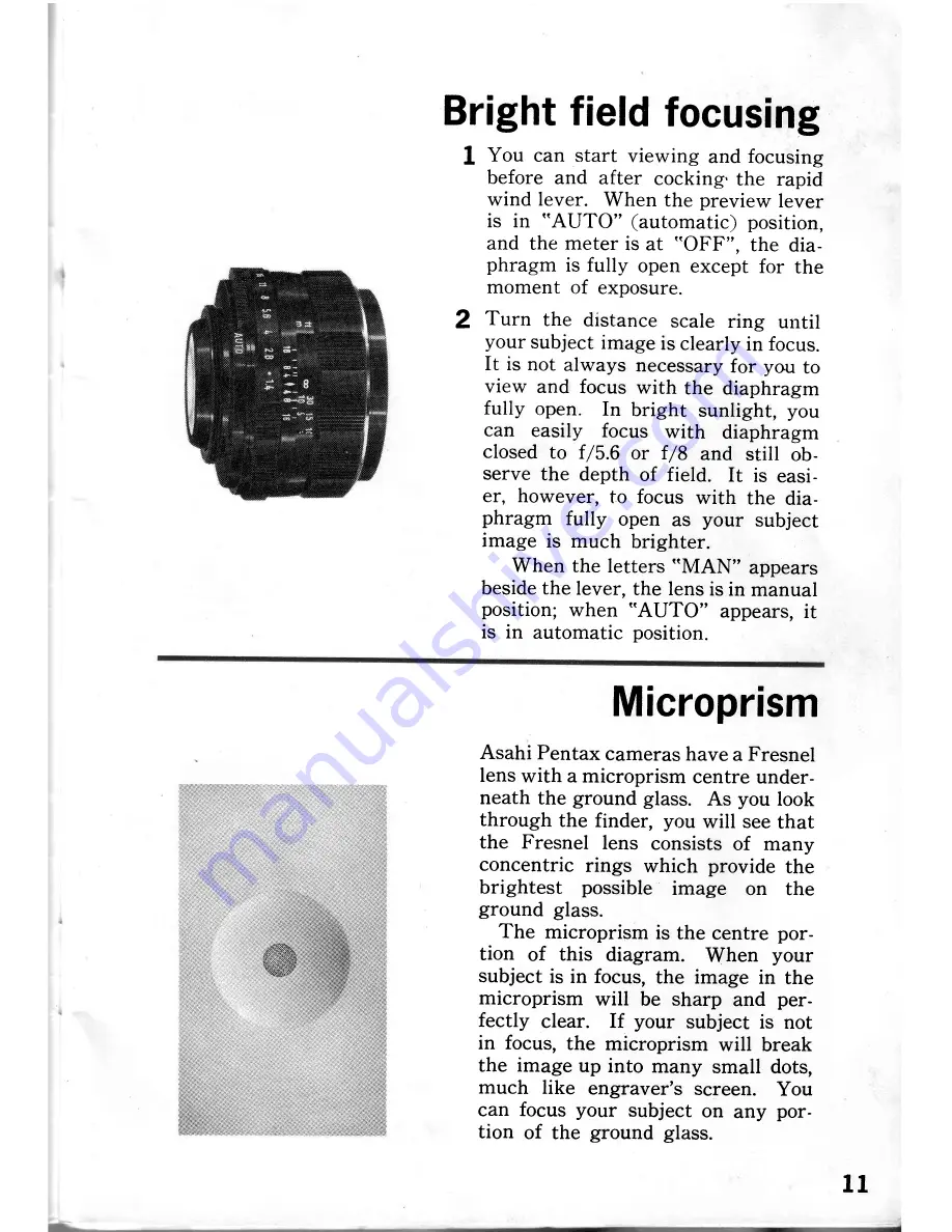 ASAHI Spotmatic II Operating Manual Download Page 14