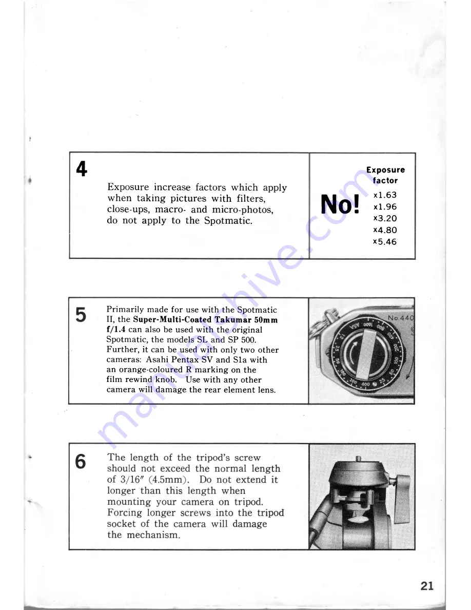 ASAHI Spotmatic II Operating Manual Download Page 24