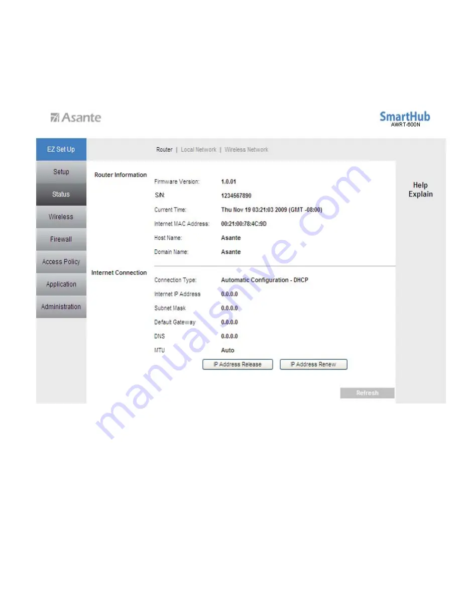 Asante AWRT-600N User Manual Download Page 54