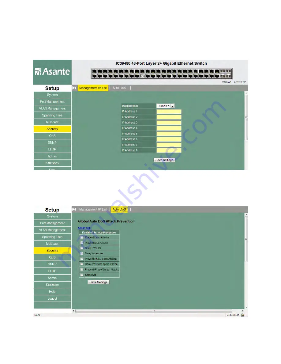 Asante IntraCore 39240 User Manual Download Page 83