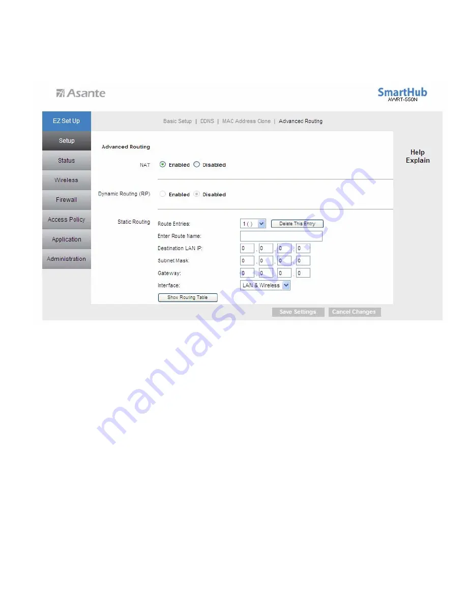 Asante SmartHub AWRT-550N User Manual Download Page 21