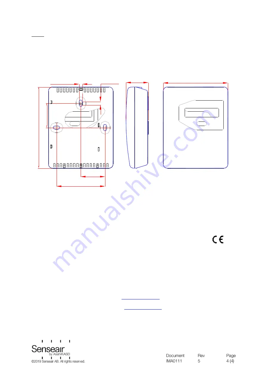 AsashiKASEI SenseAir eSENSE Installation Manual Download Page 4