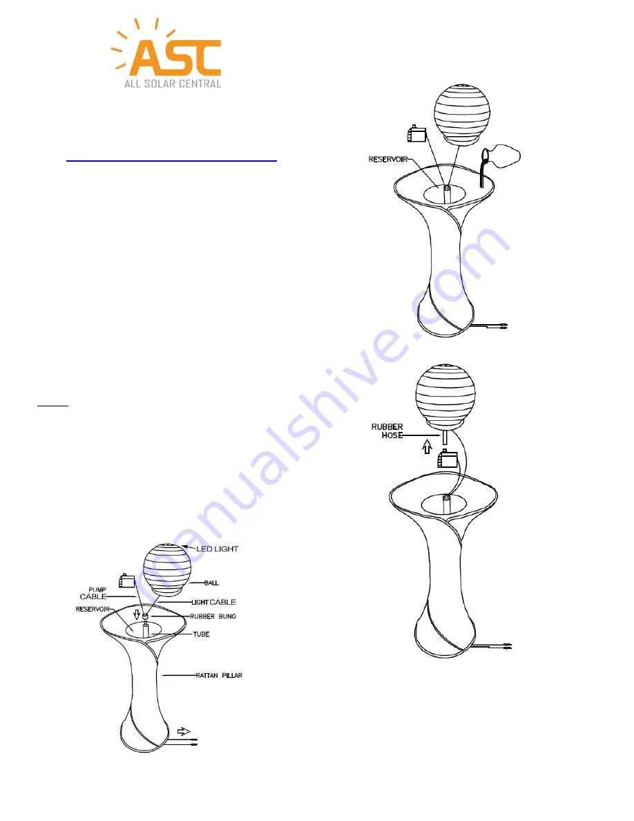 ASC Rattan Pillar & Ball SF006 Instructions Download Page 1