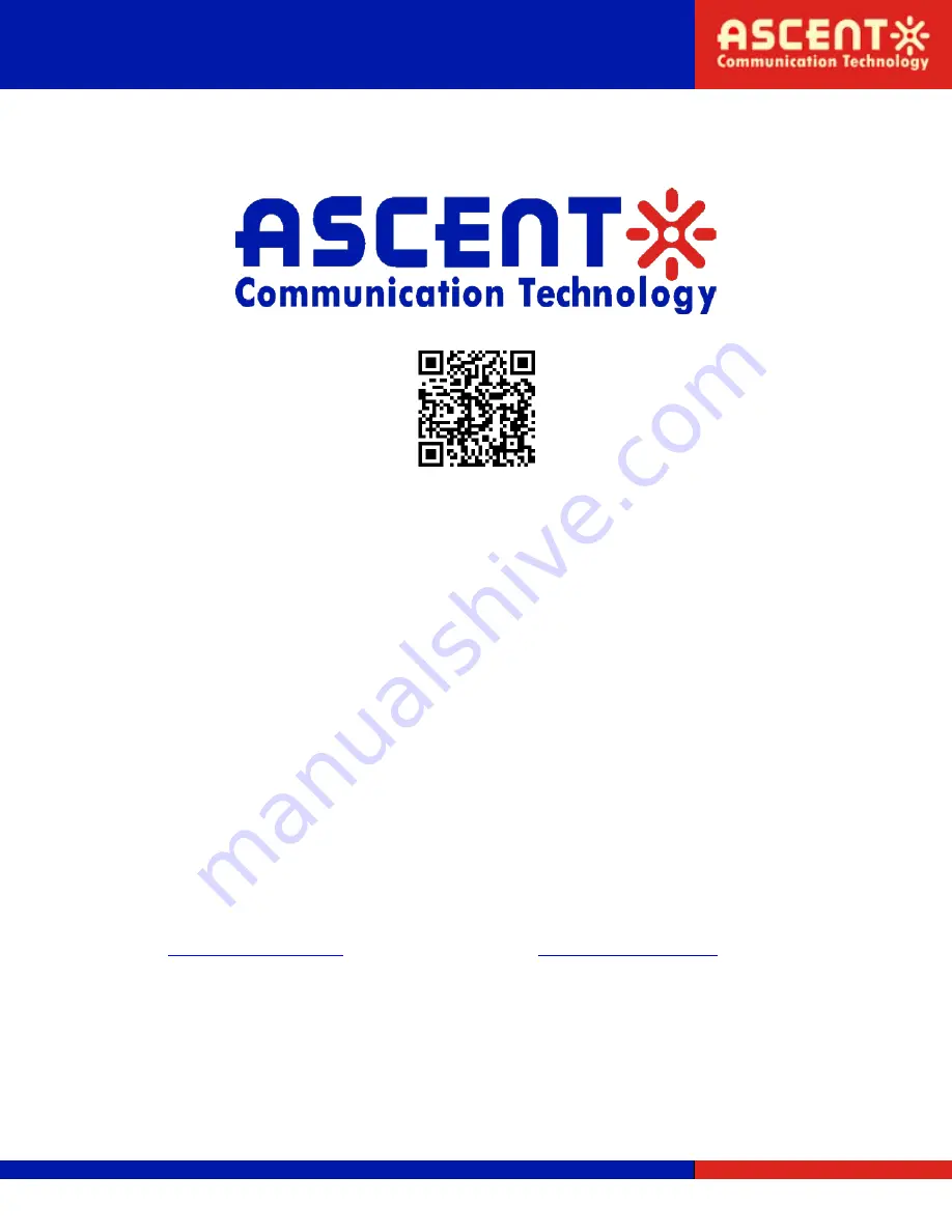 Ascent Communication Technology AH1000 HFC Quick Reference Manual Download Page 15