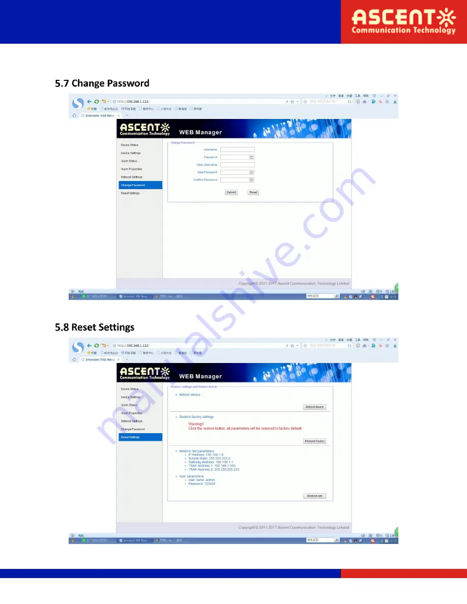 Ascent Communication Technology AT-5226-DMOD-00-06-M-SC-AC Quick Reference Manual Download Page 22