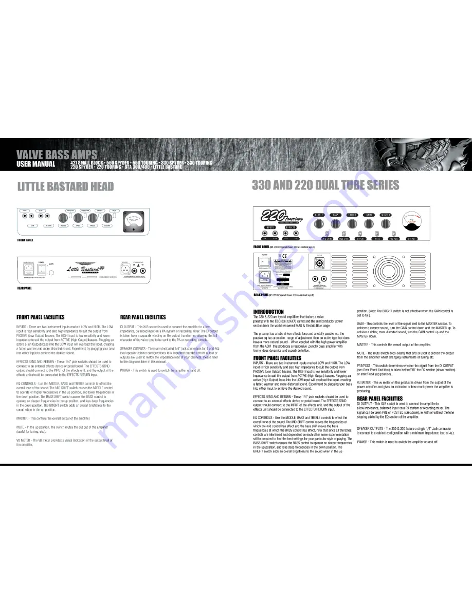 Ashdown 550 SPYDER Скачать руководство пользователя страница 5