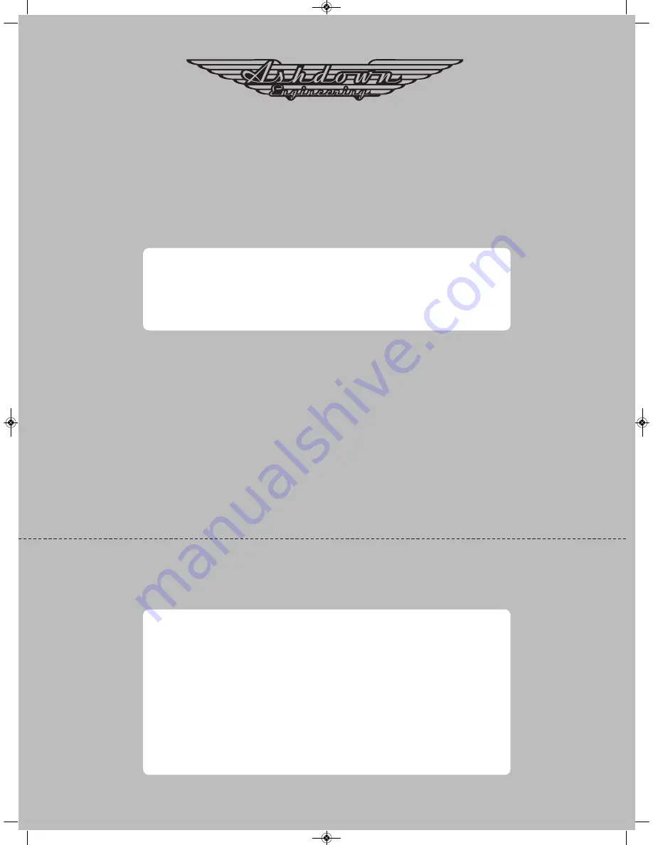 Ashdown TourBus 10 Operating Instructions Manual Download Page 1