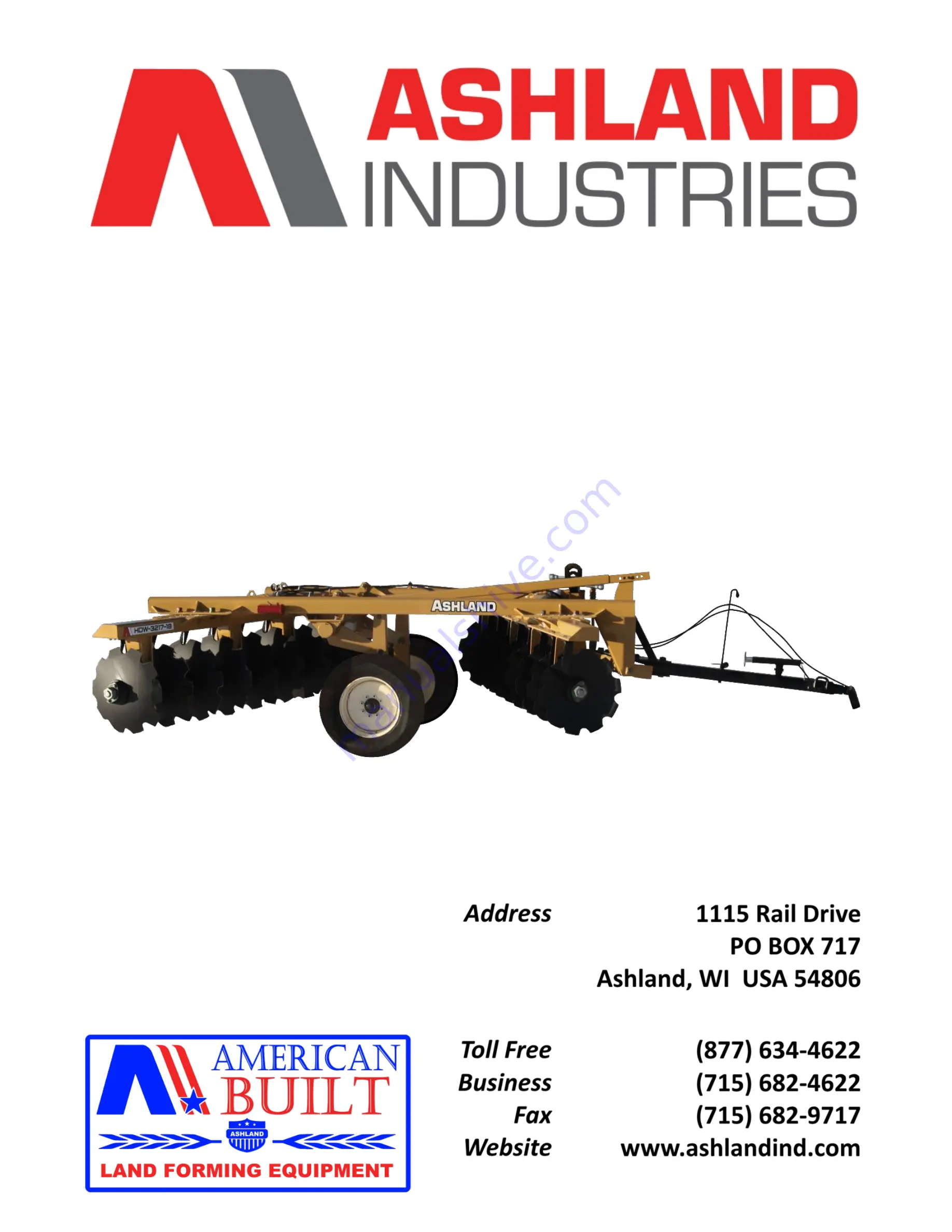 Ashland HDW-3217-12 Parts Manual Download Page 1