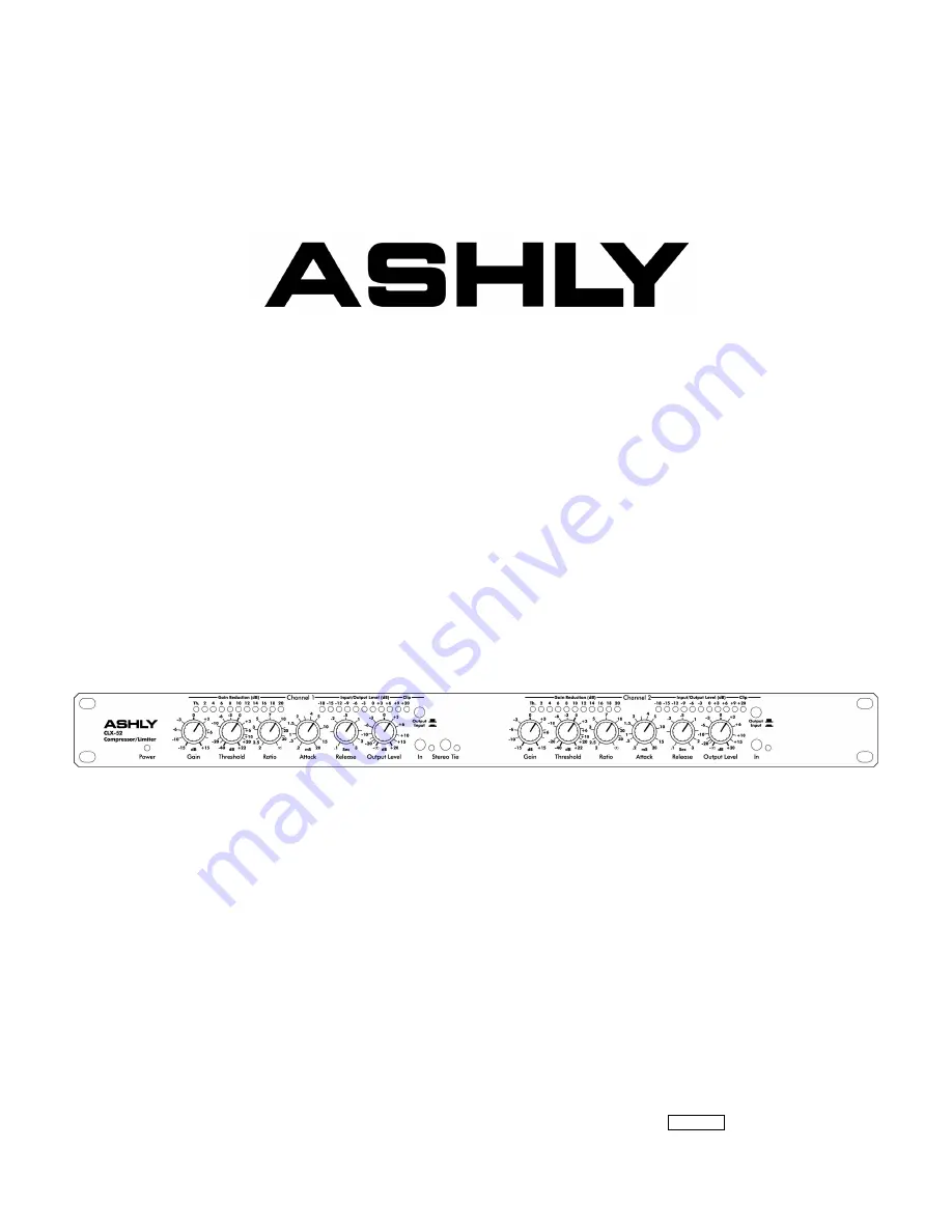 Ashly CLX-52 Скачать руководство пользователя страница 1