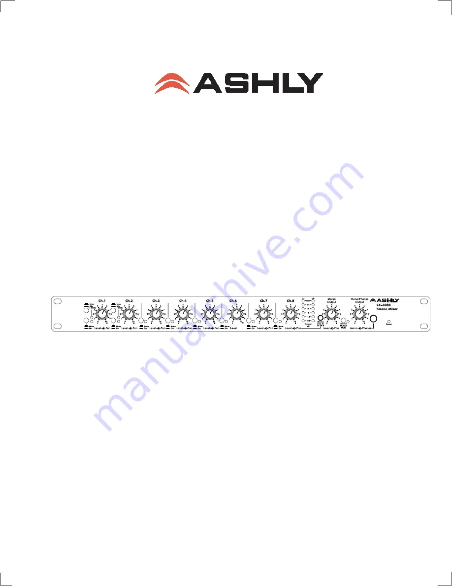 Ashly LX-308B Operating Manual Download Page 1