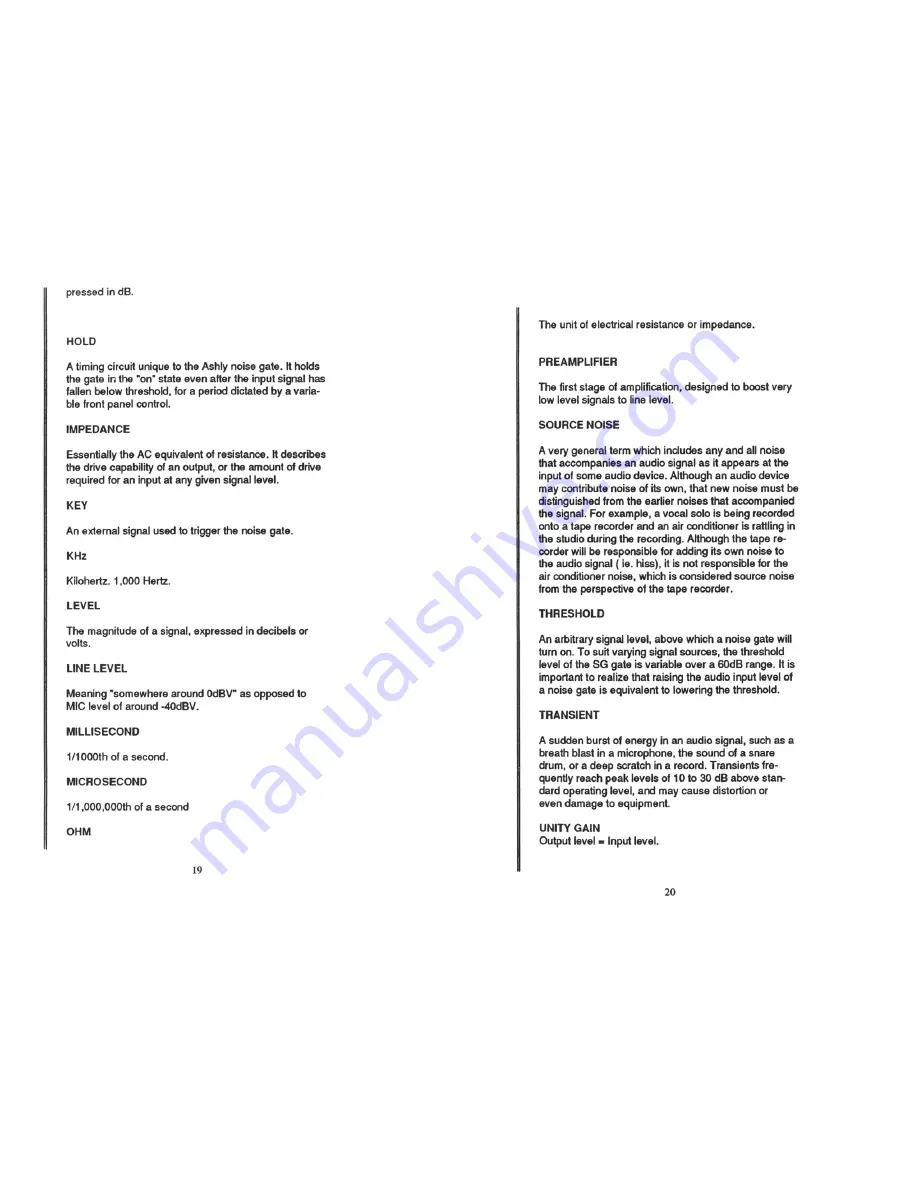 Ashly Noise Gates SG-33E Owner'S Manual Download Page 10