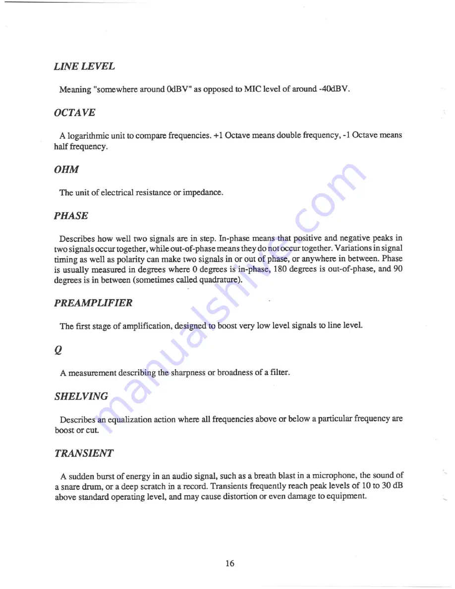 Ashly Parametric Equalizers PQ-16 Owner'S Manual Download Page 17