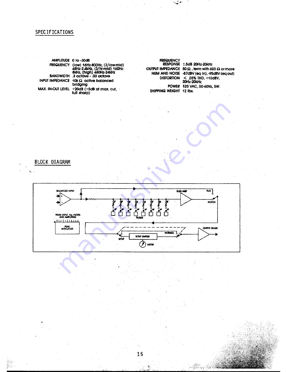 Ashly Parametric Notch Filter SC68 Скачать руководство пользователя страница 12