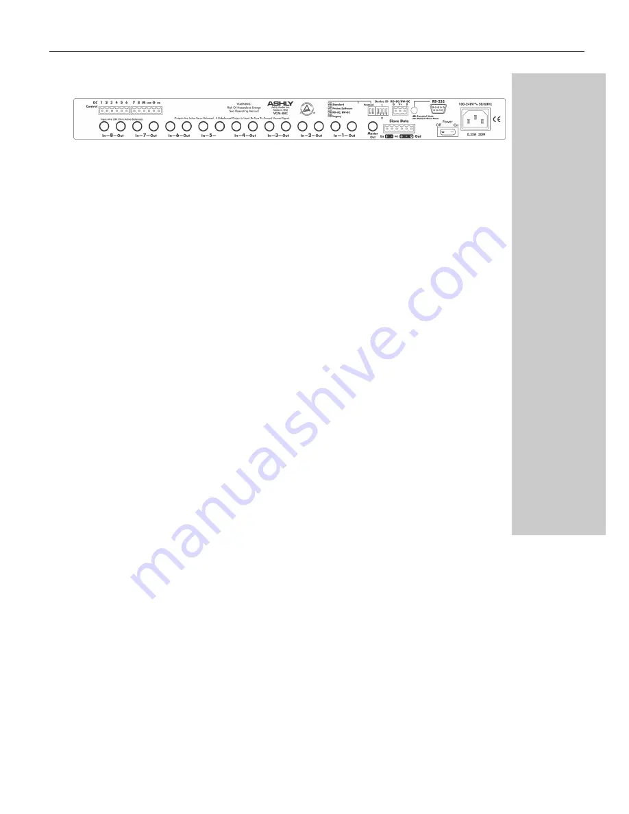 Ashly VCM-88C Operating Manual Download Page 7