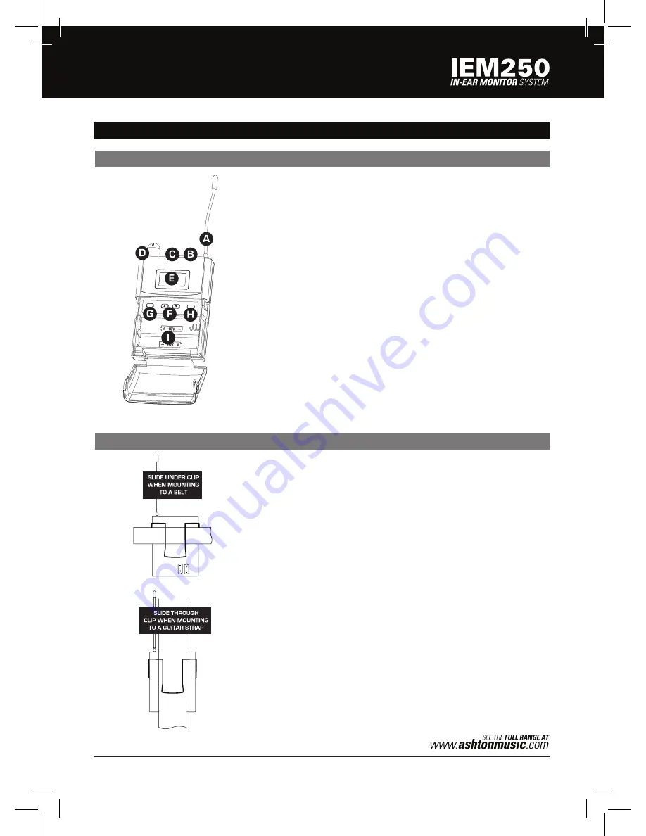 Ashton IEM250 User Manual Download Page 5