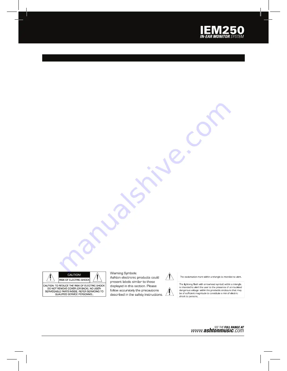 Ashton IEM250 User Manual Download Page 7