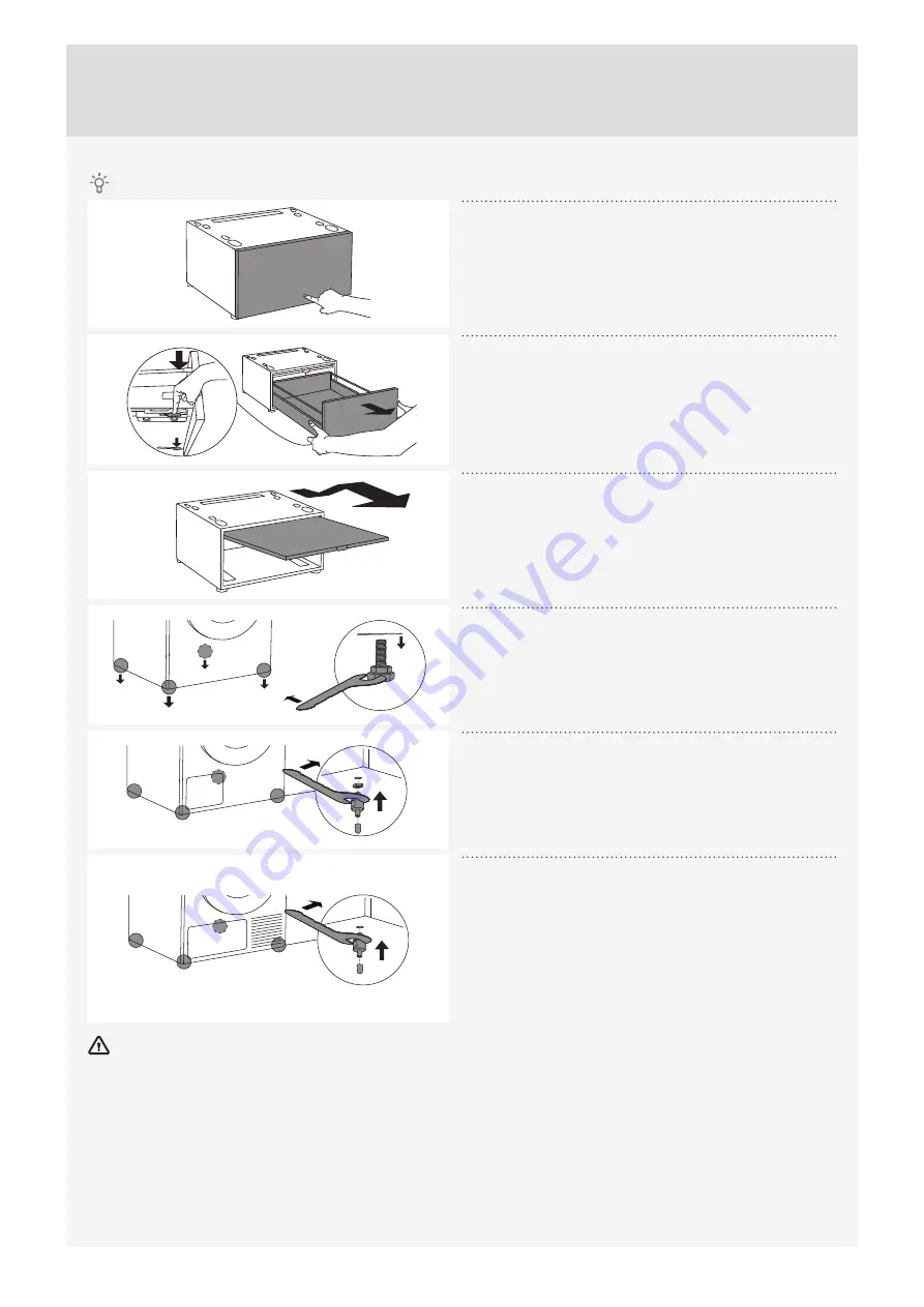 Asko Hidden Helpers Pedestal Drawer Operating Instructions Manual Download Page 37