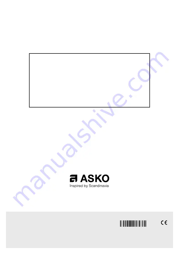 Asko HIG1995AD Operating Instructions Manual Download Page 45