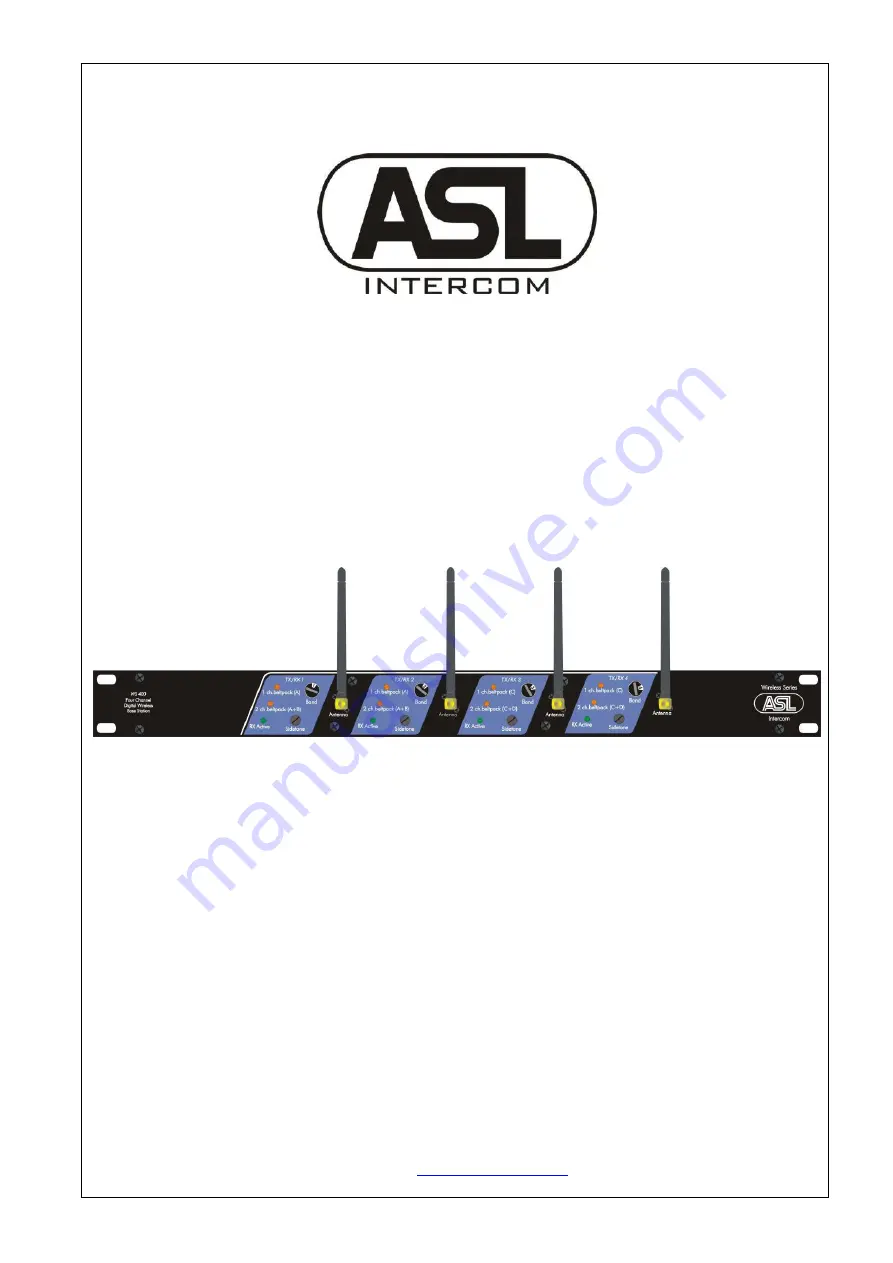 ASL INTERCOM WS-400 Скачать руководство пользователя страница 1