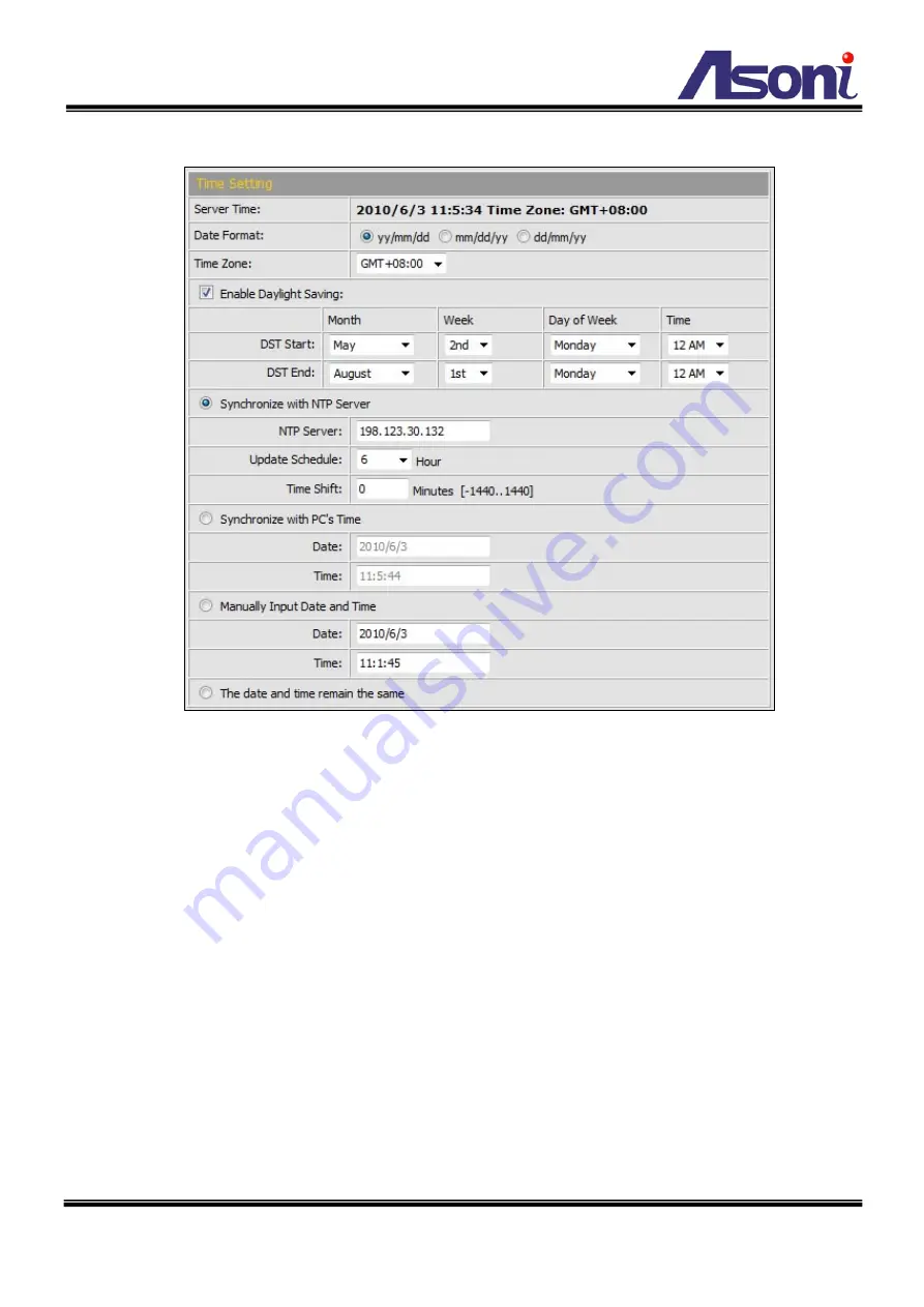 Asoni CAM627M User Manual Download Page 20