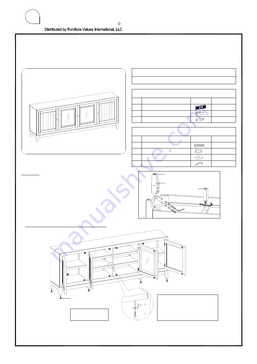 aspenhome I205-284 Скачать руководство пользователя страница 1