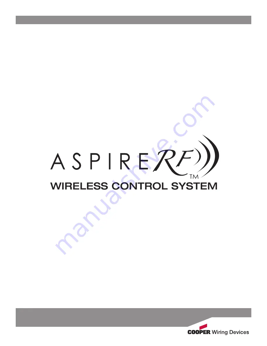 Aspire RFTCP Installation Manual Download Page 1