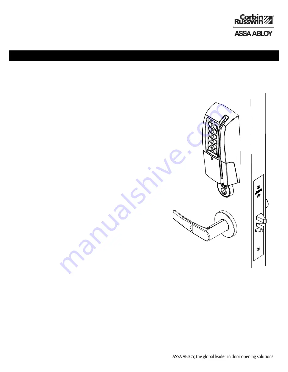 Assa Abloy Corbin Russwin Access 700 ML20700 PIP Series Installation Instructions Manual Download Page 23